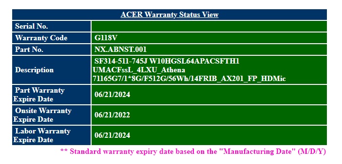 Acer Swift 3 SF314-511-745J