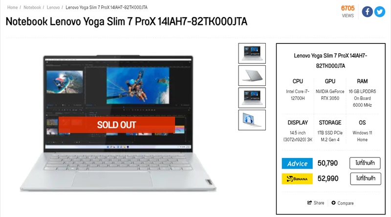 Lenovo Yoga Slim 7 ProX 14IAH7